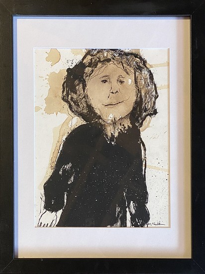 Mel McCuddin, Untitled-Framed and Signed
1975, ink and coffee