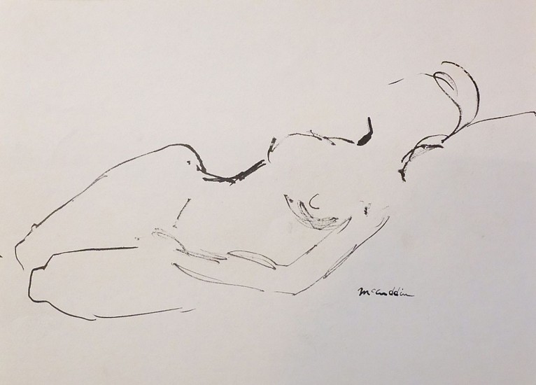 Mel McCuddin, Reclining Figure- Unsigned drawing