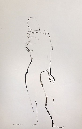 Mel McCuddin, Standing Figure - Signed drawing/painting