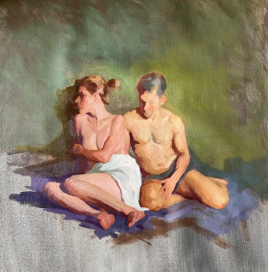 Meidi Karampour, Le Déjeuner Sur l'Herbe
2023, oil on canvas