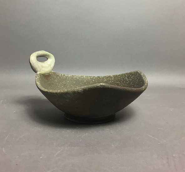 James Tingey, Triangular Handled Bowl II
2019, wheel thrown, altered, slipcast, wood fired