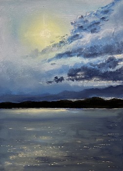 lake cda sunset 10x8