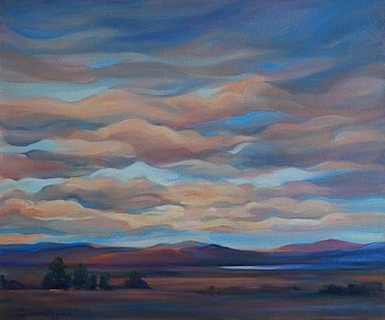 looking nw gracing the day 20x24in oil