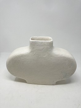 fin 0043 white vase with square mouth