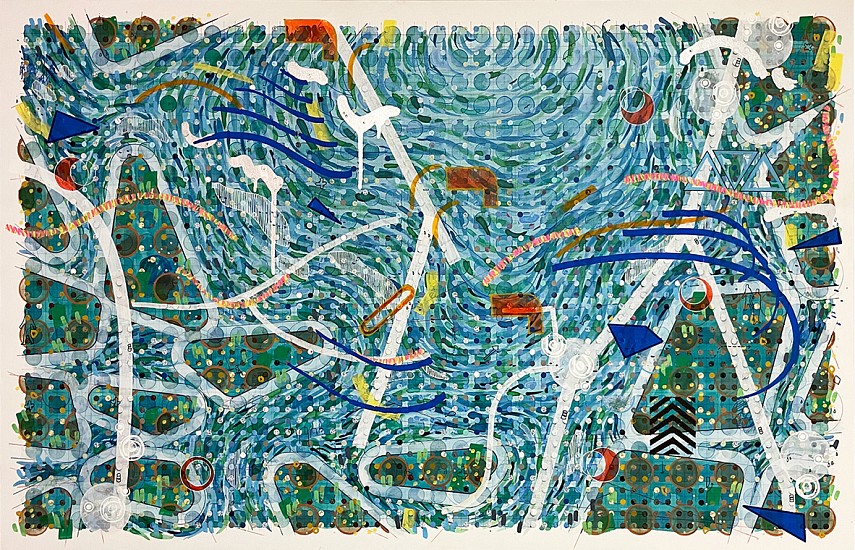 Andrew Parker, It's Hard to See What Will Be
2024, mixed media on panel