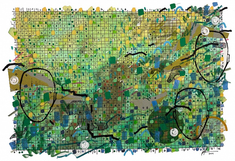 Andrew Parker, Trails to Follow
2024, mixed media