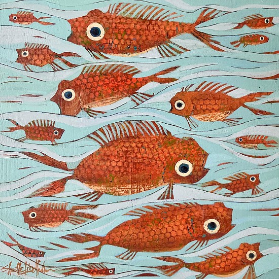 Shelle Lindholm, Curious Koi
acrylic on panel