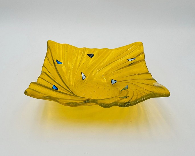 Louise Telford, Yellow Stormy Bowl
glass