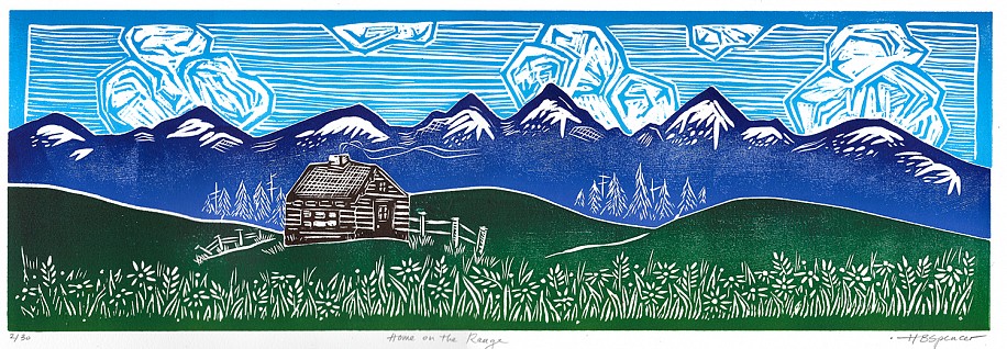 Hannah Spencer, Home On The Range
woodblock