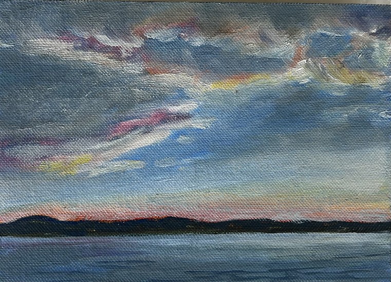 Sally Machlis, Sunset on the Lake
oil