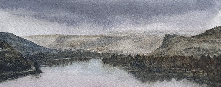 Erin Cassetto, 6:30 AM, December 1st
2024, Watercolor on Arches 140 lb Cold Press
