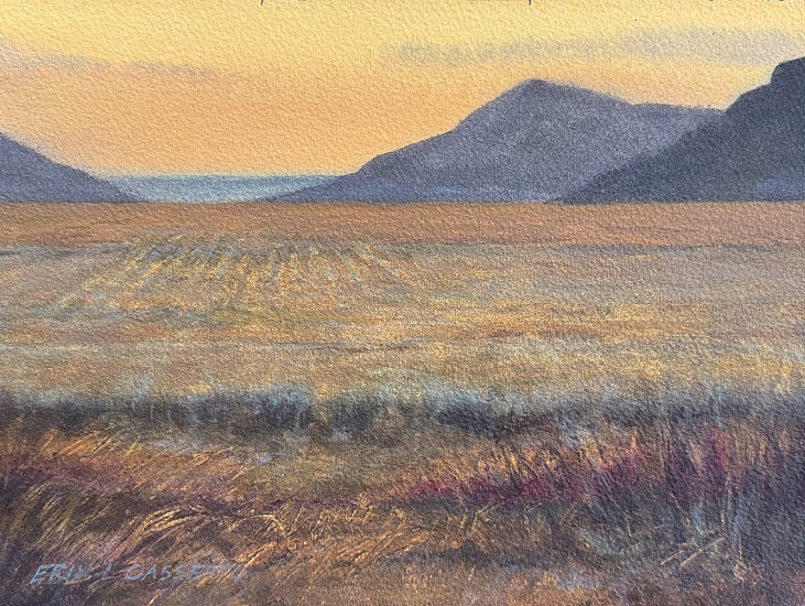 Erin Cassetto, Light Lingers on this Fallow Field
2025, Watercolor on Arches Rough 300 lb cold press