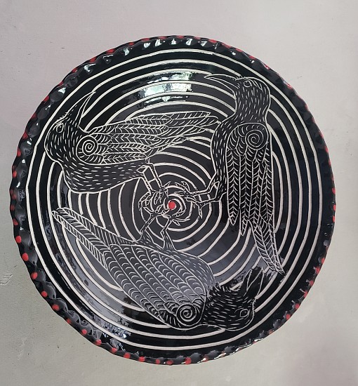 Betsey Hurd, Three Ravens Platter
2025, clay
