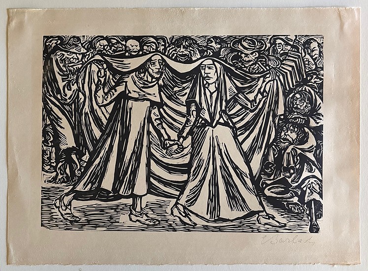 Ernst Barlach, The Transformation of God - The Dance of Death 2
1920-21, woodblock print