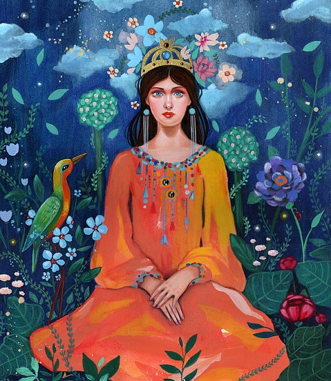 Aunia Kahn, Calm Space with Life on the Horizon
2023, Acrylic, gouache