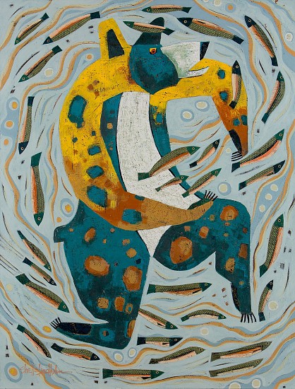 Shelle Lindholm, Fishing Bear 4
2023, acrylic on panel