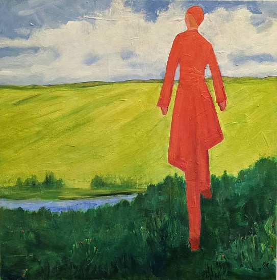 Teresa Rancourt, A Glimpse Into The Distance
2025, Mixed media collage/acrylic framed in natural float frame