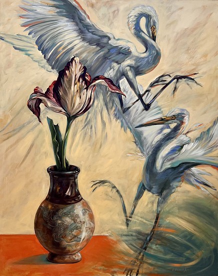 Kay O'Rourke, Tulips with Egrets
2013, oil
