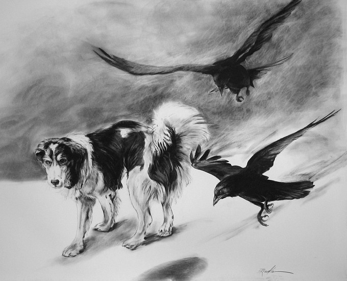 Kay O'Rourke, Mine
2015, charcoal on paper