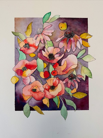 Allan Joubert, Summer Meadows <br />
2025, water color